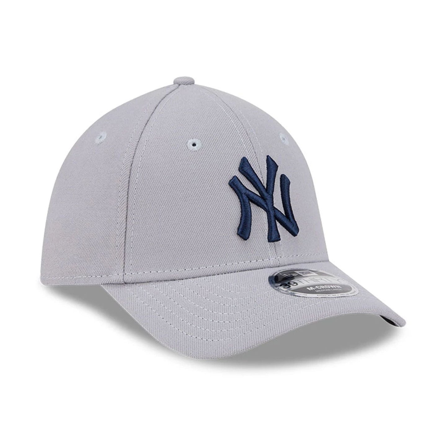 Pictured is this MLB New York Yankees 39THIRTY M-Crown Stretch Fit cap in grey. 3