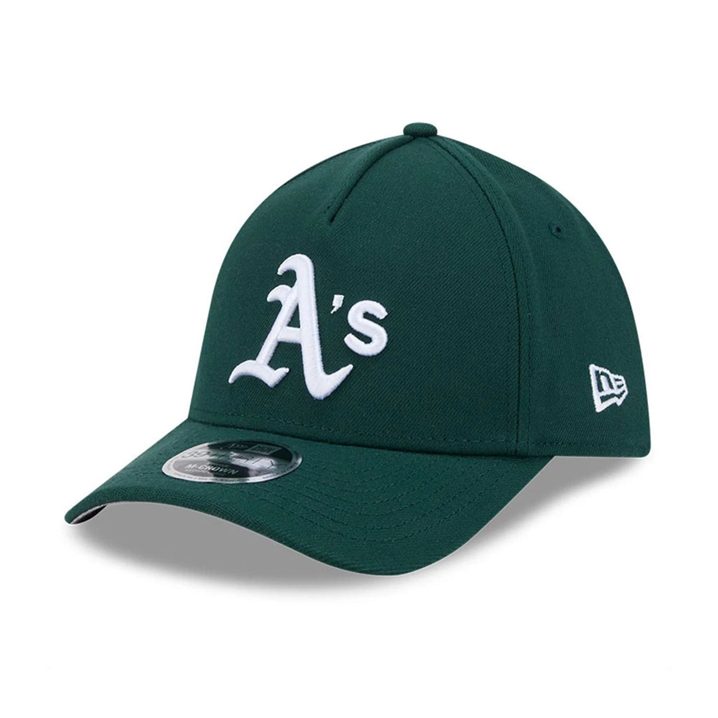 Pictured is this MLB Athletics 39THIRTY M-Crown A-Frame Stretch Fit cap in dark green. 1