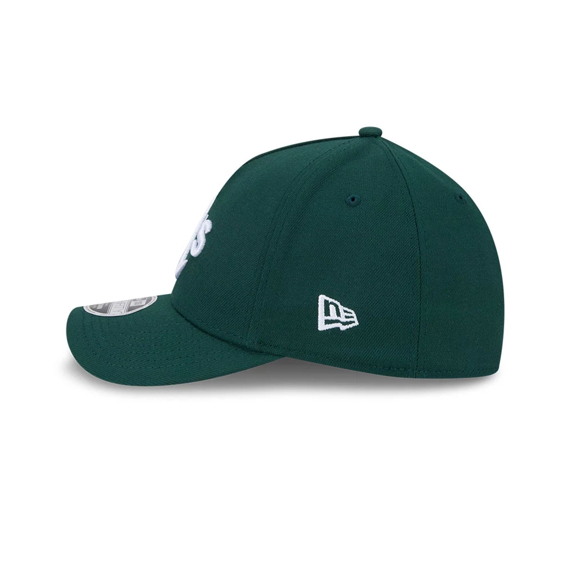 Pictured is this MLB Athletics 39THIRTY M-Crown A-Frame Stretch Fit cap in dark green. 6