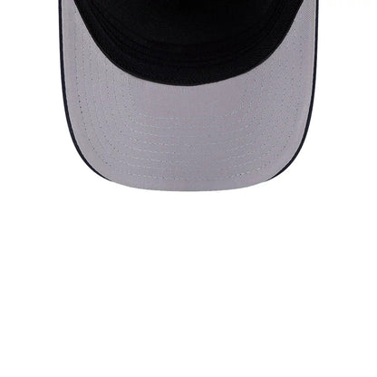 Pictured is this MLB Atlanta Braves 39THIRTY M-Crown A-Frame Stretch Fit cap in navy. 2