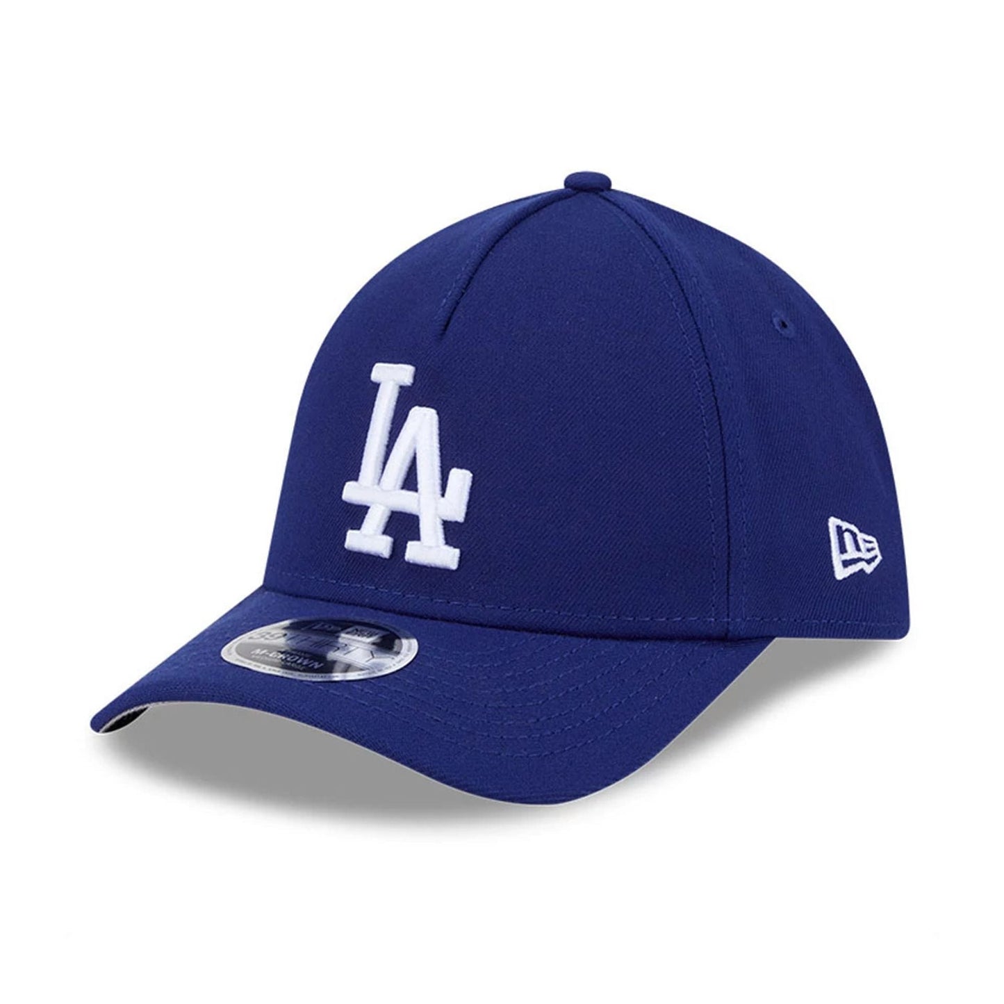 Pictured is this MLB LA Dodgers 39THIRTY M-Crown A-Frame Stretch Fit cap in dark blue. 1