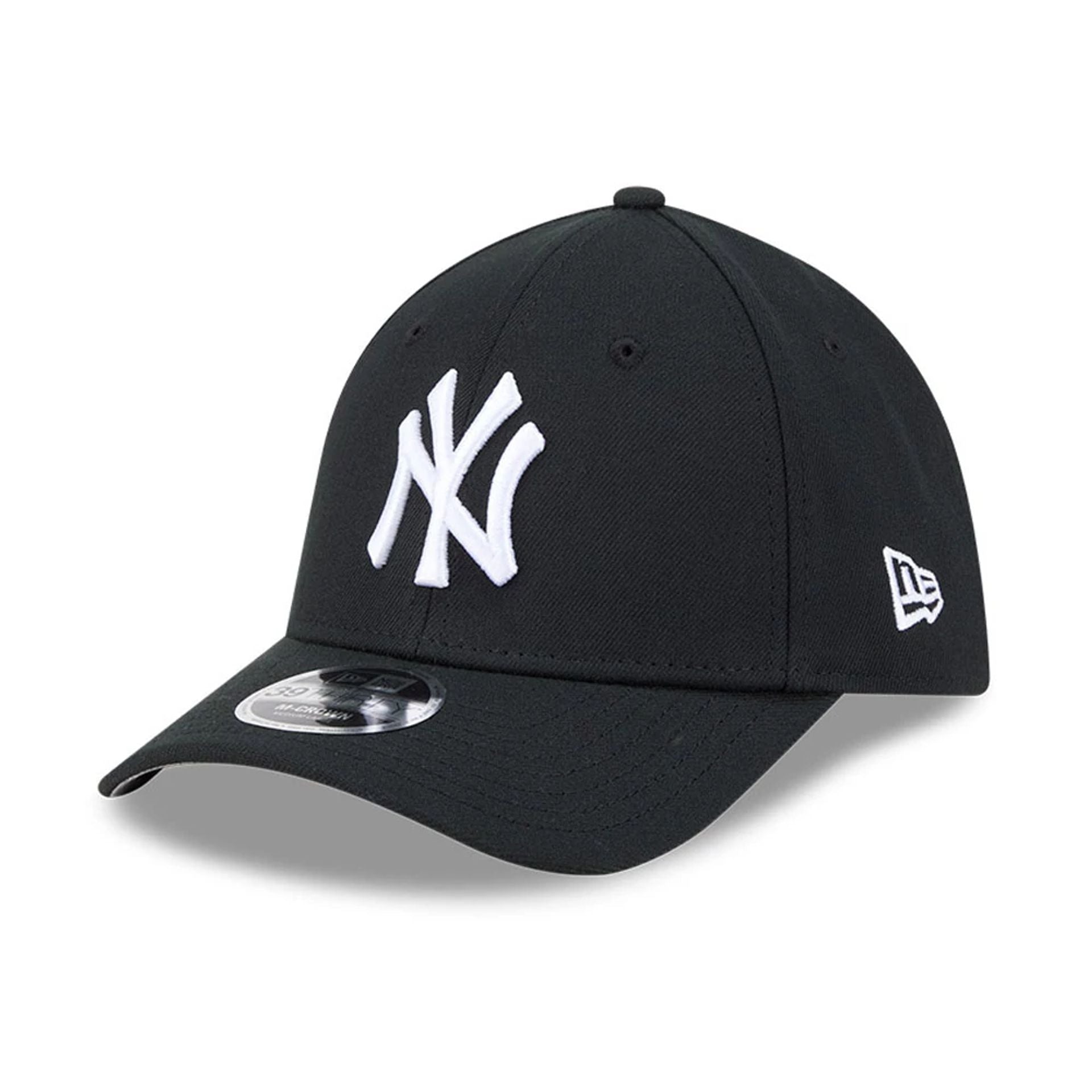 Pictured is this MLB New York Yankees 39THIRTY M-Crown Stretch Fit cap in black. 1