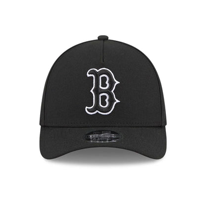 Pictured is this MLB Boston Red Sox 39THIRTY M-Crown A-Frame Stretch Fit cap in black. 3