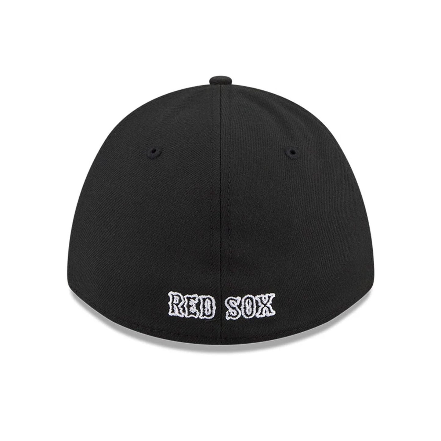 Pictured is this MLB Boston Red Sox 39THIRTY M-Crown A-Frame Stretch Fit cap in black. 5