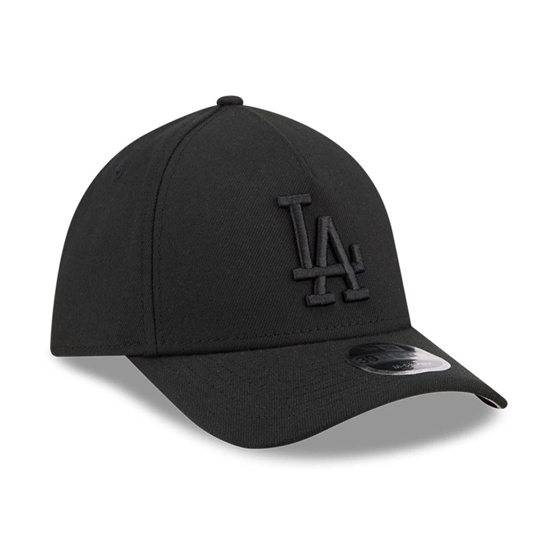 Pictured is this MLB Outline LA Dodgers 39THIRTY M-Crown A-Frame Stretch Fit cap in black. 2
