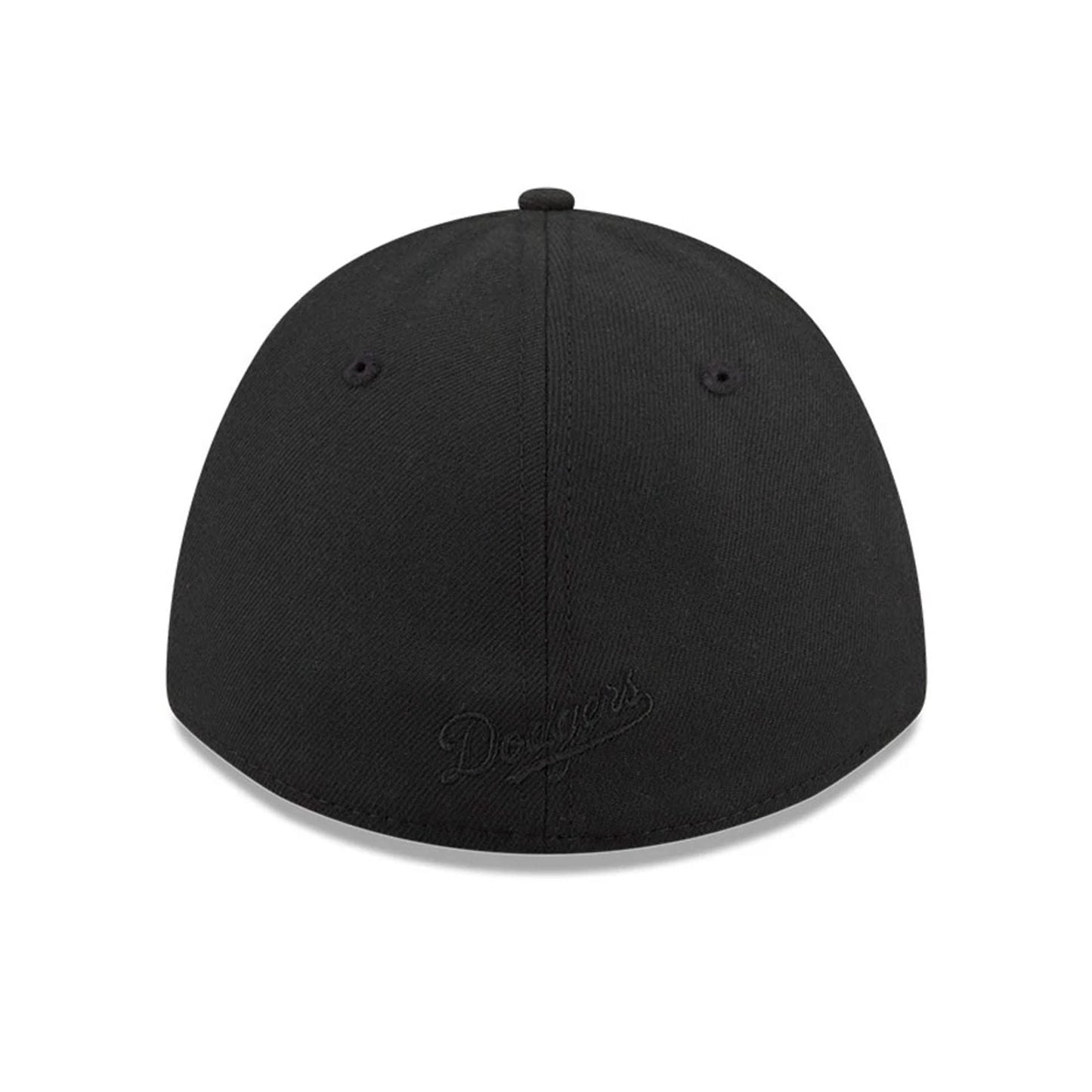 Pictured is this MLB Outline LA Dodgers 39THIRTY M-Crown A-Frame Stretch Fit cap in black. 5