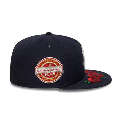 This is a New York Yankees MLB Cooperstown Floral Navy 59FIFTY Fitted Cap 5