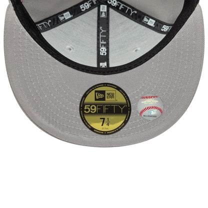 This is a LA Dodgers MLB Cooperstown Floral Grey 59FIFTY Fitted Cap 7