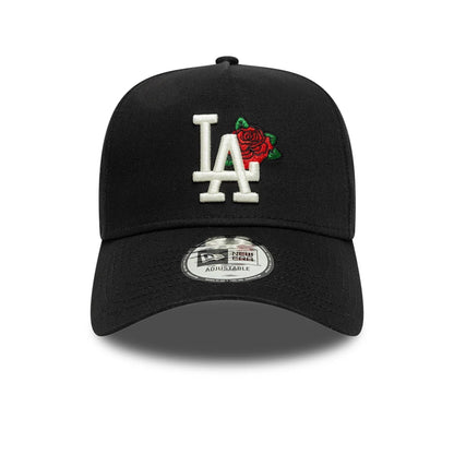 This is a LA Dodgers MLB Cooperstown Floral Black 9FORTY E-Frame Adjustable Cap 2