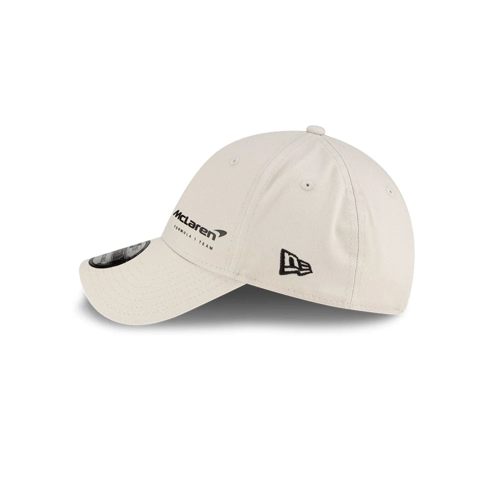 This is a McLaren Racing Essential Cream 9FORTY Adjustable Cap 4