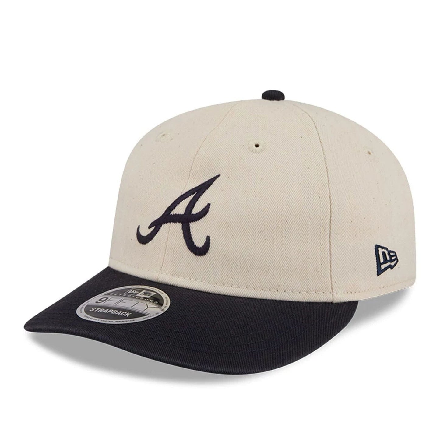 This is a Atlanta Braves MLB Americana Herringbone White Retro Crown 9FIFTY Adjustable Cap 5