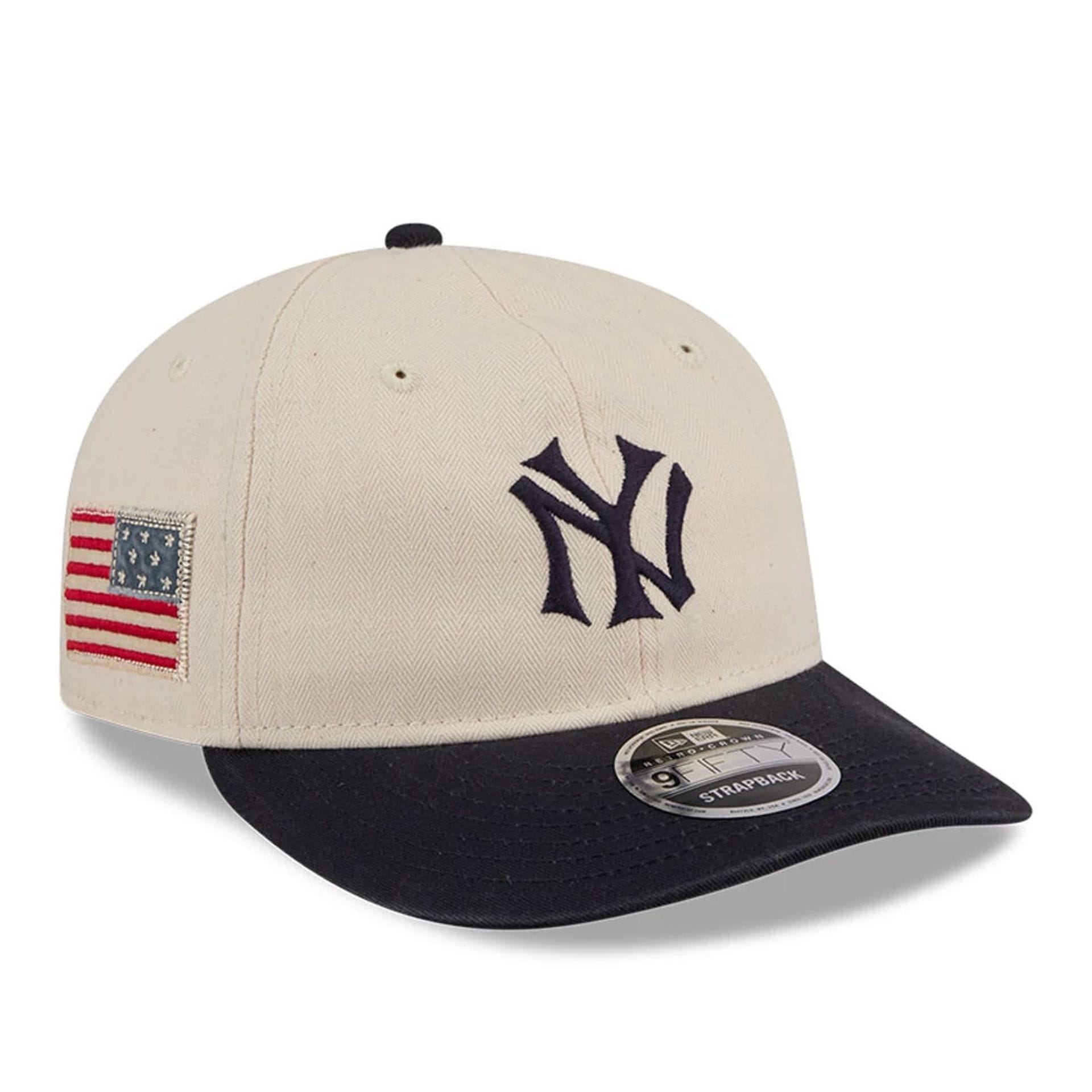 MLB Americana Herringbone New York Yankees White Retro Crown
