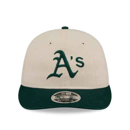 This is a Athletics MLB Americana Herringbone White Retro Crown 9FIFTY Adjustable Cap 3
