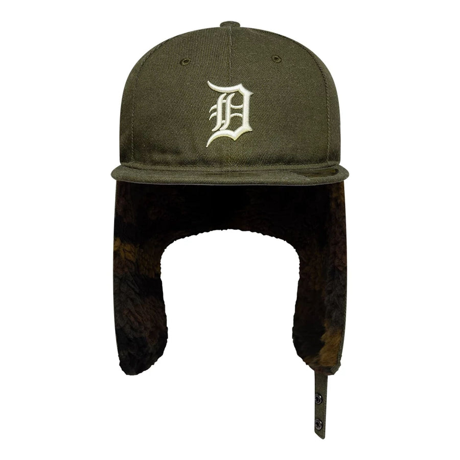 This is a Detroit Tigers MLB Camo Open Green Retro Crown 59FIFTY Fitted Cap 7