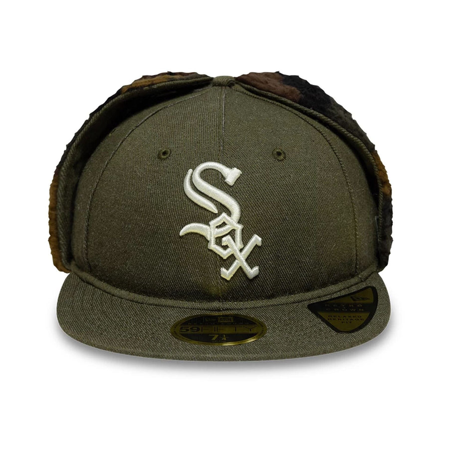 This is a Chicago White Sox MLB Camo Green Retro Crown 59FIFTY Fitted Cap 4