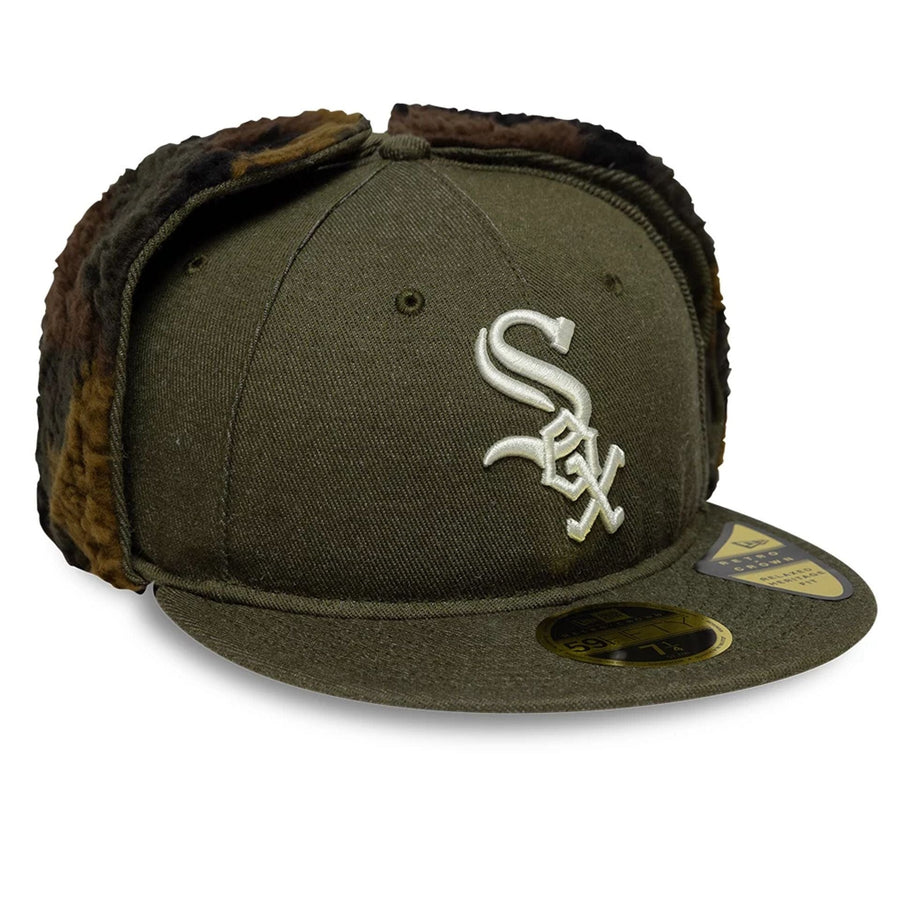 This is a Chicago White Sox MLB Camo Green Retro Crown 59FIFTY Fitted Cap 5