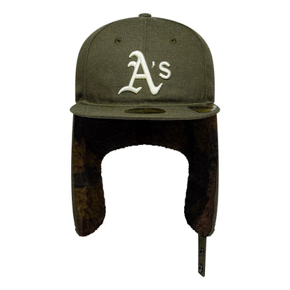 This is a Athletics MLB Camo Open Green Retro Crown 59FIFTY Fitted Cap 7