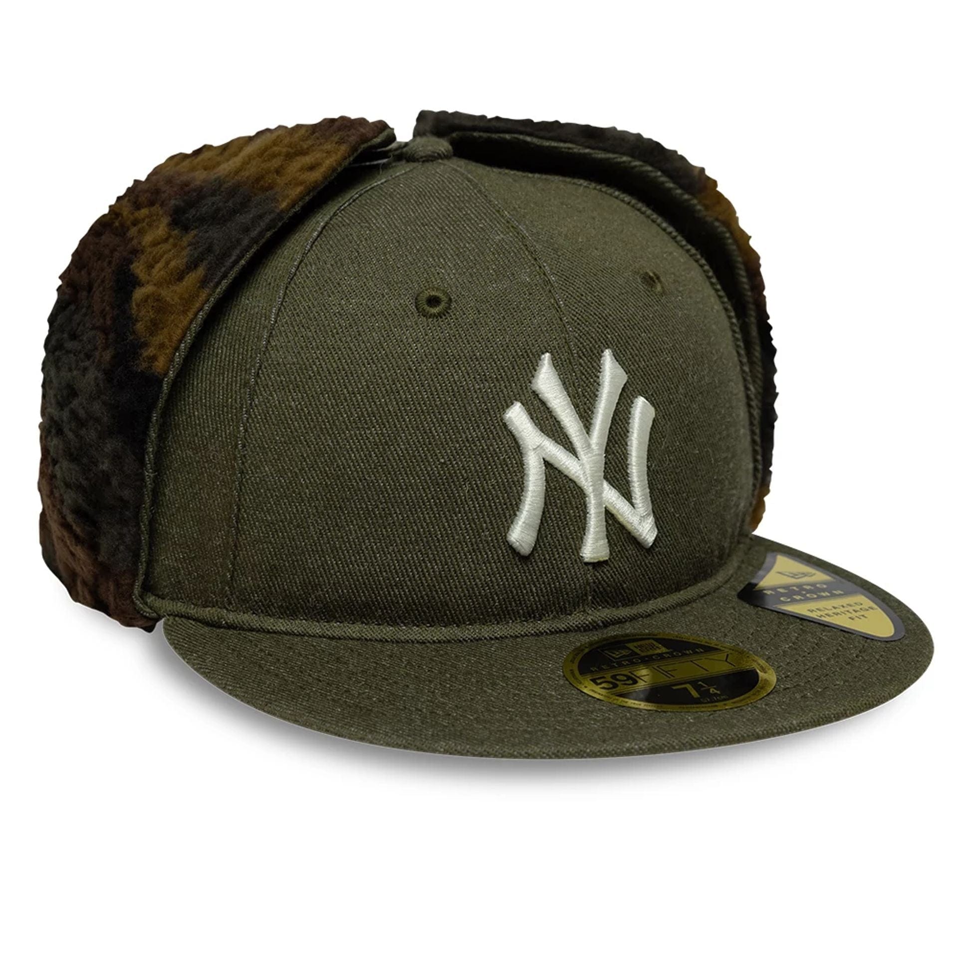 This is a New York Yankees MLB Camo Open Green Retro Crown 59FIFTY Fitted Cap 5
