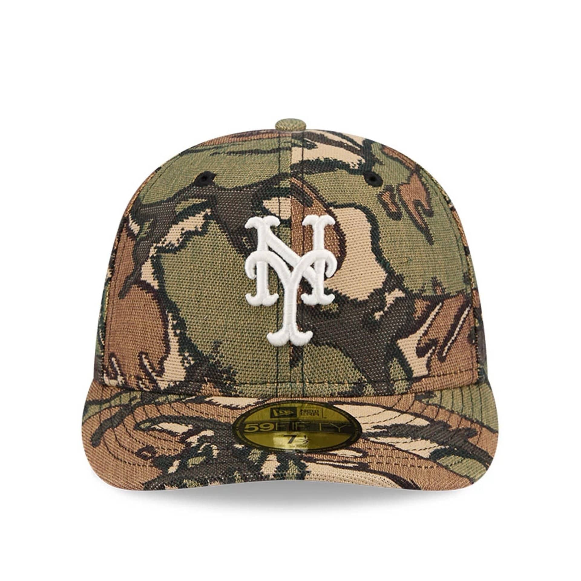This is a New York Mets MLB Jacquard Camo 59FIFTY Fitted Cap 3