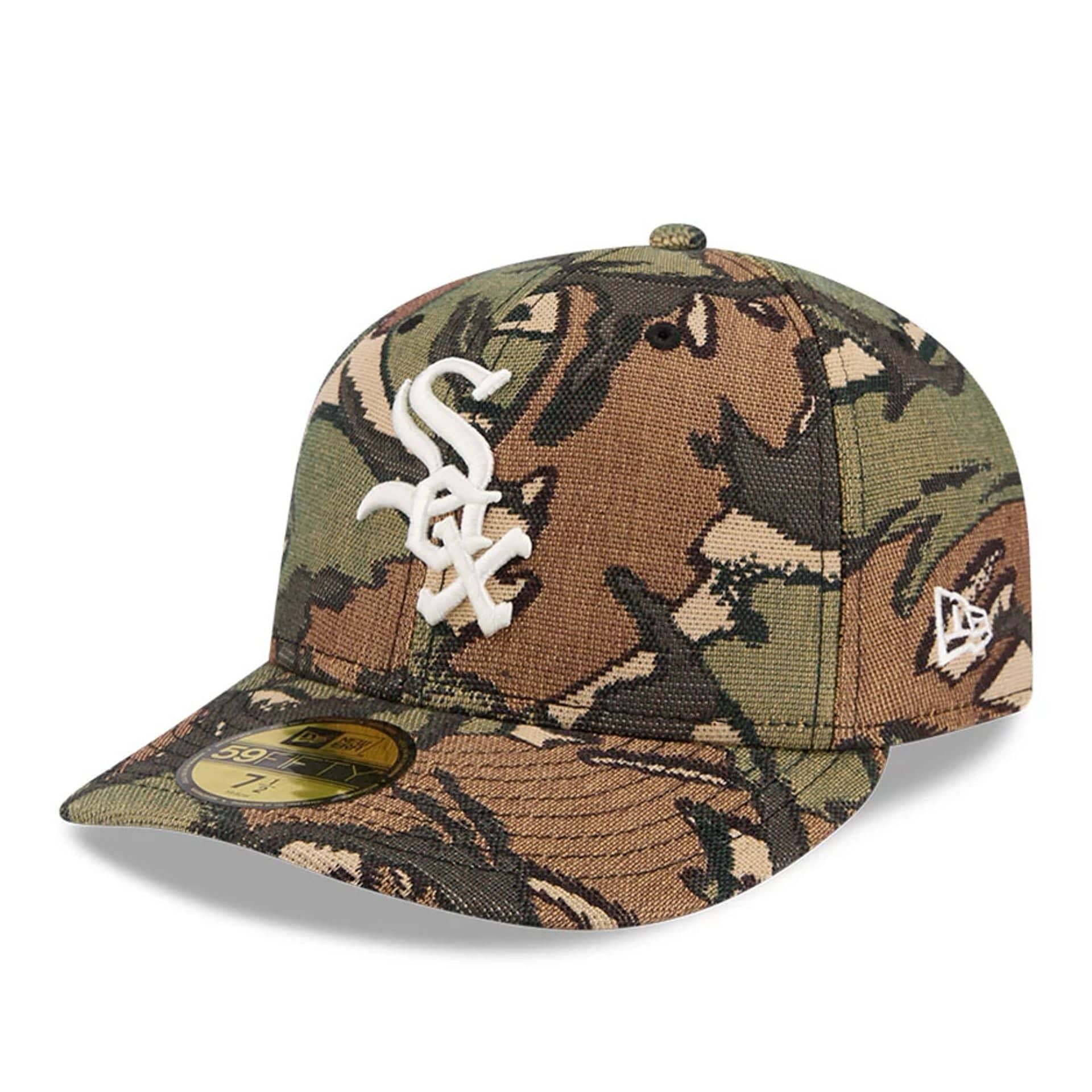This is a Chicago White Sox MLB Jacquard Camo 59FIFTY Fitted Cap 1