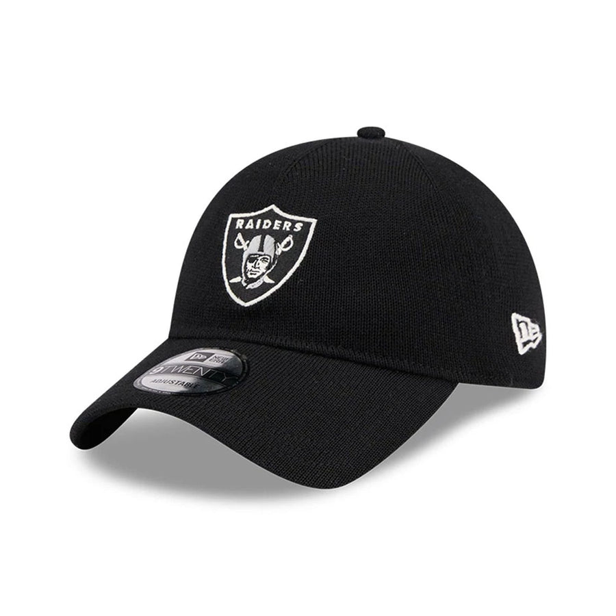 This is a Las Vegas Raiders NFL Merino Wool Black 9TWENTY Adjustable Cap 1