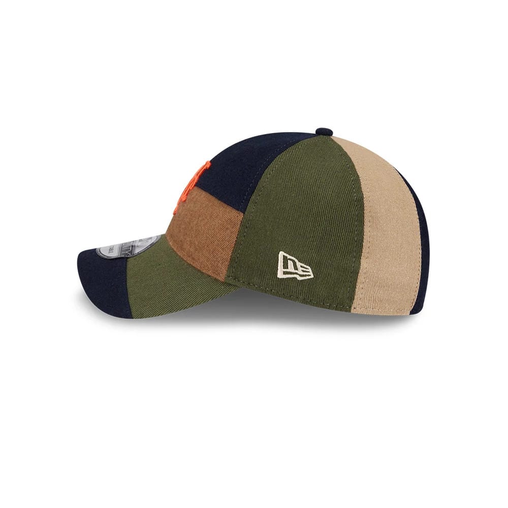 This is a New York Mets MLB Patchwork Open Brown 9TWENTY Adjustable Cap 5