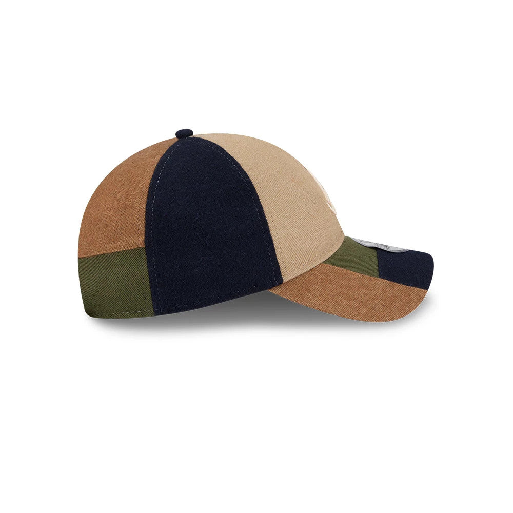 This is a Atlanta Braves MLB Patchwork Open Brown 9TWENTY Adjustable Cap 6