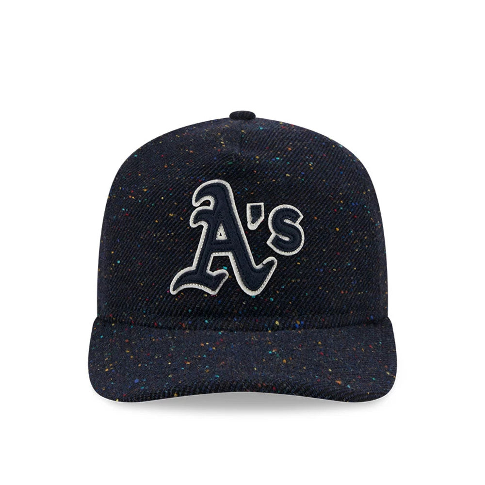 This is a Athletics MLB Speckled Wool Navy 19TWENTY Adjustable Cap 4