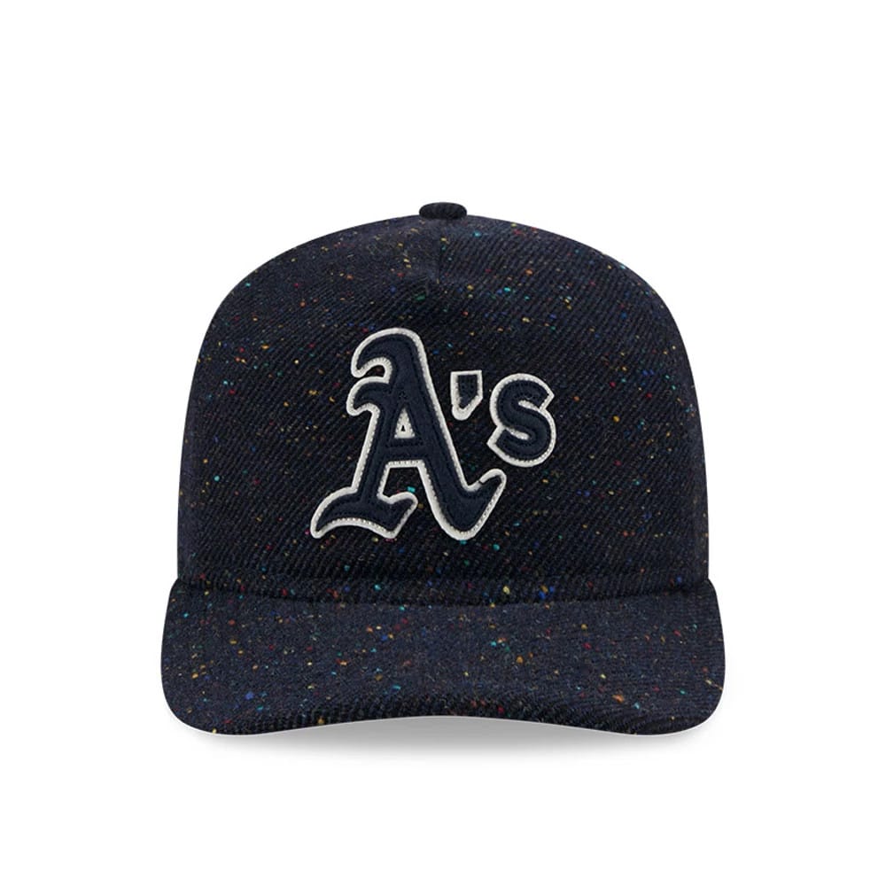 This is a Athletics MLB Speckled Wool Navy 19TWENTY Adjustable Cap 4