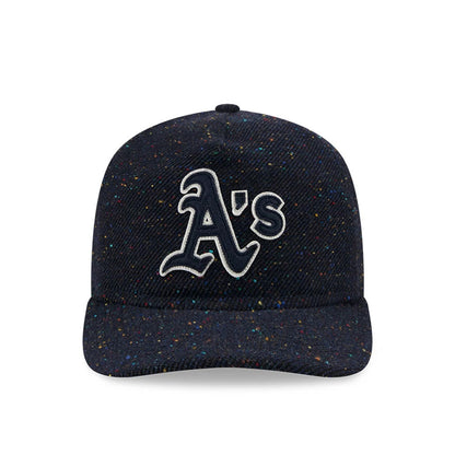 This is a Athletics MLB Speckled Wool Navy 19TWENTY Adjustable Cap 4
