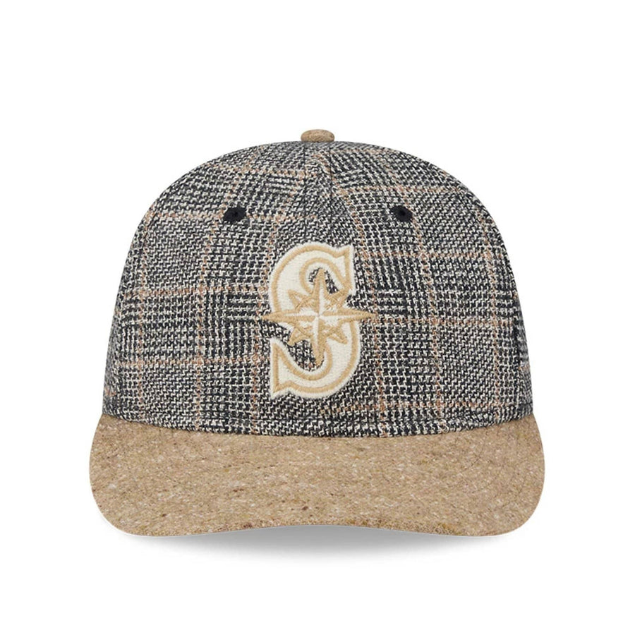 This is a Seattle Mariners MLB Vintage Tweed Open Blue Retro Crown 59FIFTY Fitted Cap 4