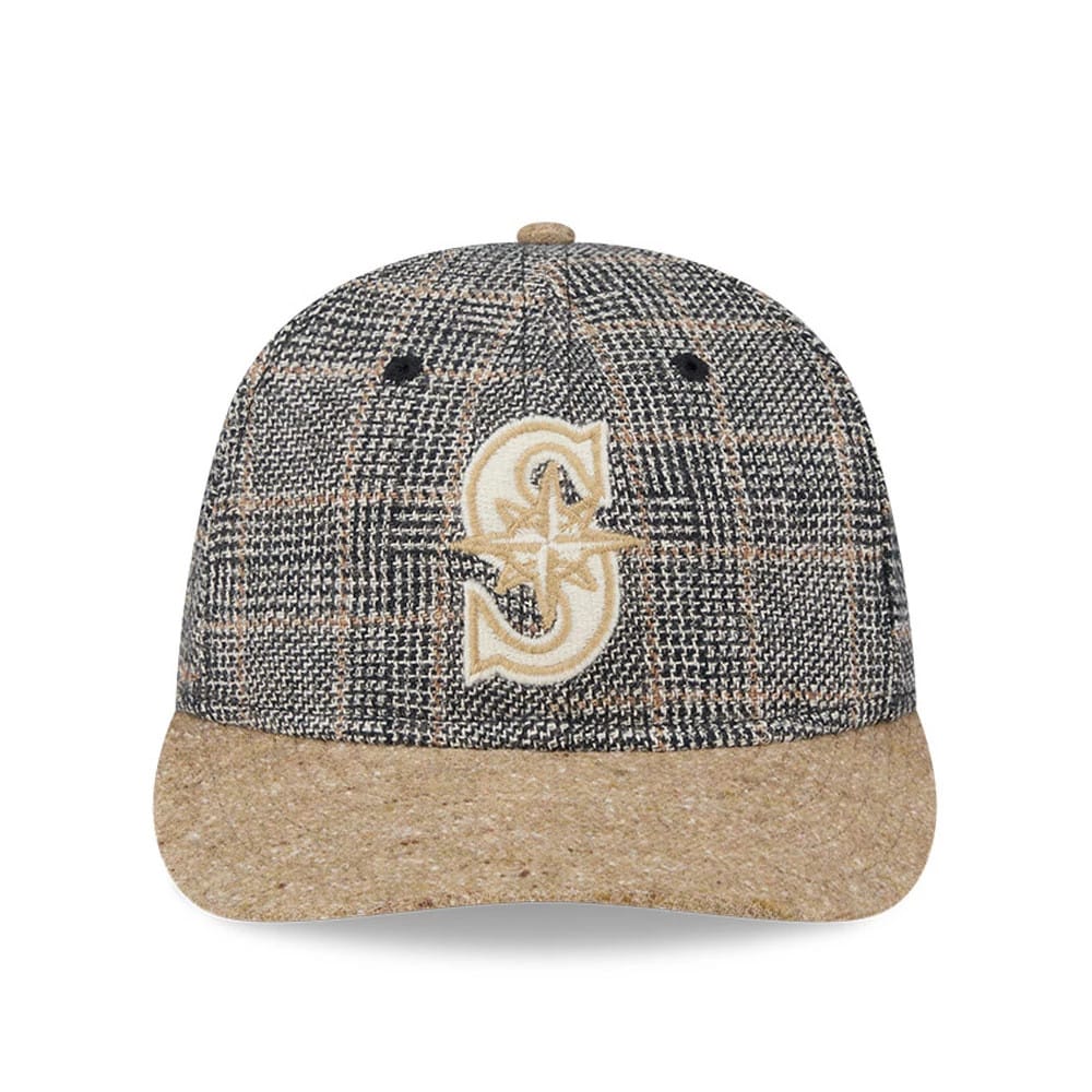 This is a Seattle Mariners MLB Vintage Tweed Open Blue Retro Crown 59FIFTY Fitted Cap 4