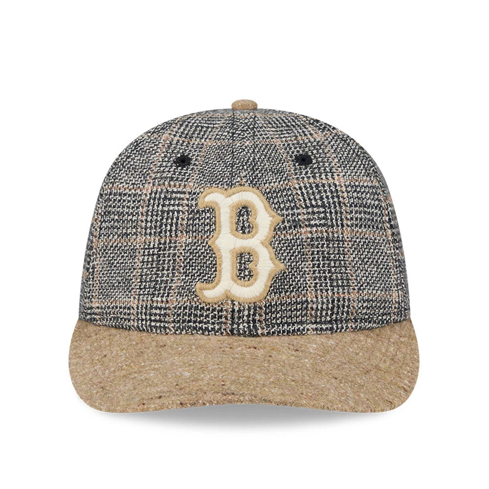 This is a Boston Red Sox MLB Vintage Tweed Open Blue Retro Crown 59FIFTY Fitted Cap 4