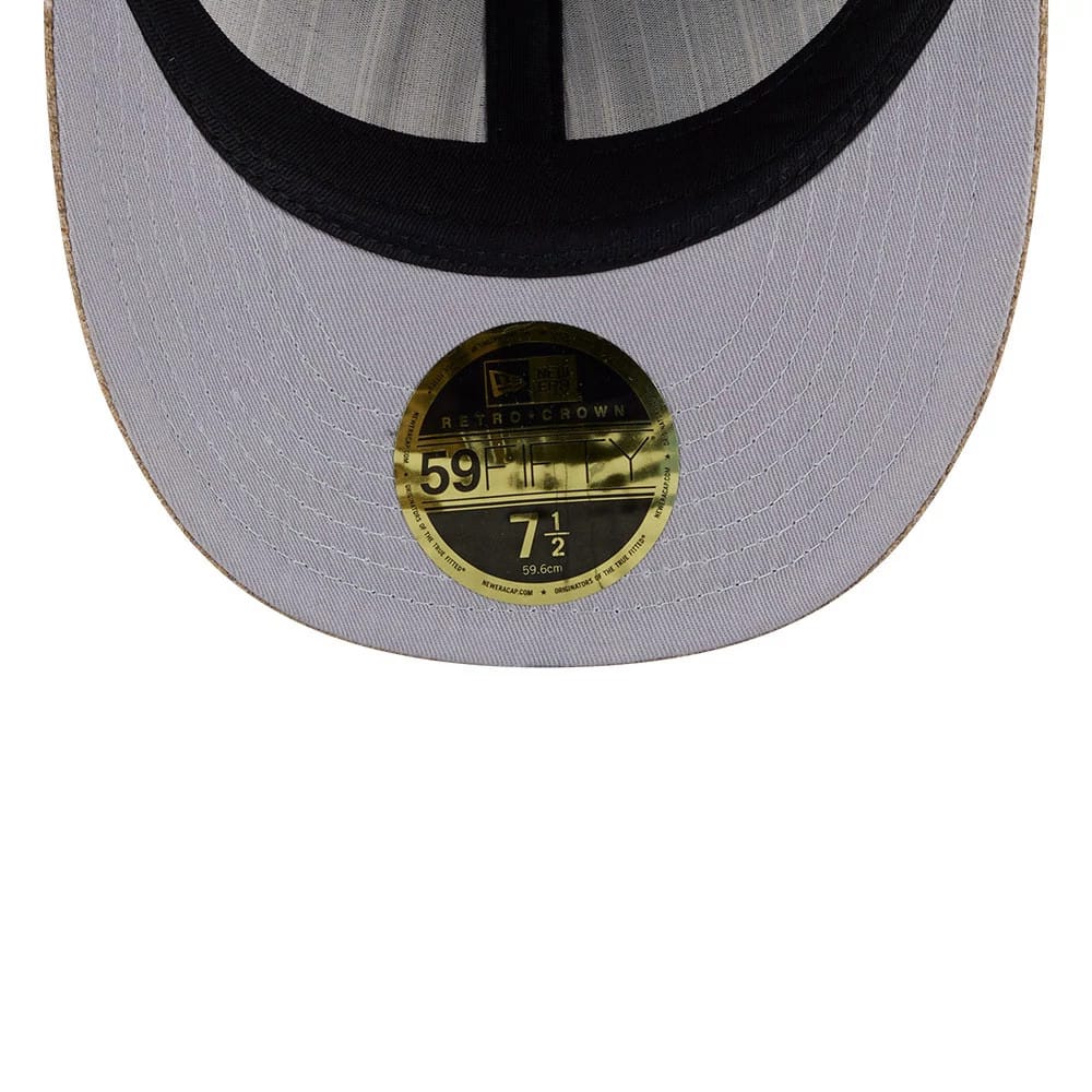 This is a Arizona Diamondbacks MLB Vintage Tweed Open Blue Retro Crown 59FIFTY Fitted Cap 2