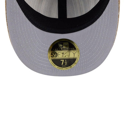 This is a Atlanta Braves MLB Vintage Tweed Open Blue Retro Crown 59FIFTY Fitted Cap 2