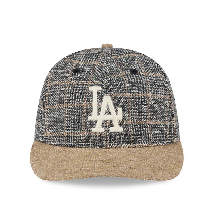 This is a LA Dodgers MLB Vintage Tweed Open Blue Retro Crown 59FIFTY Fitted Cap 3