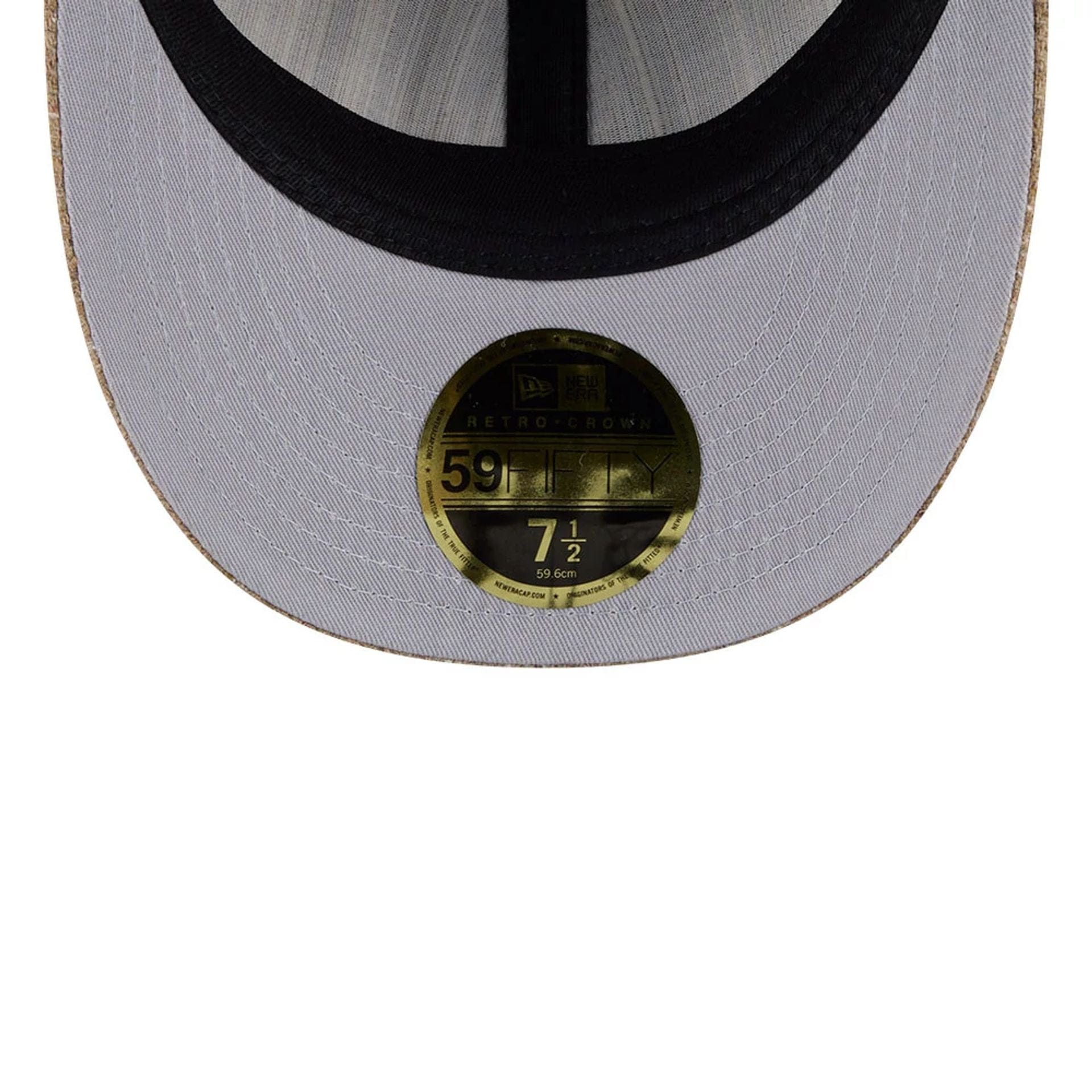 This is a LA Dodgers MLB Vintage Tweed Open Blue Retro Crown 59FIFTY Fitted Cap 2