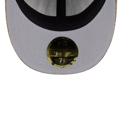 This is a LA Dodgers MLB Vintage Tweed Open Blue Retro Crown 59FIFTY Fitted Cap 2