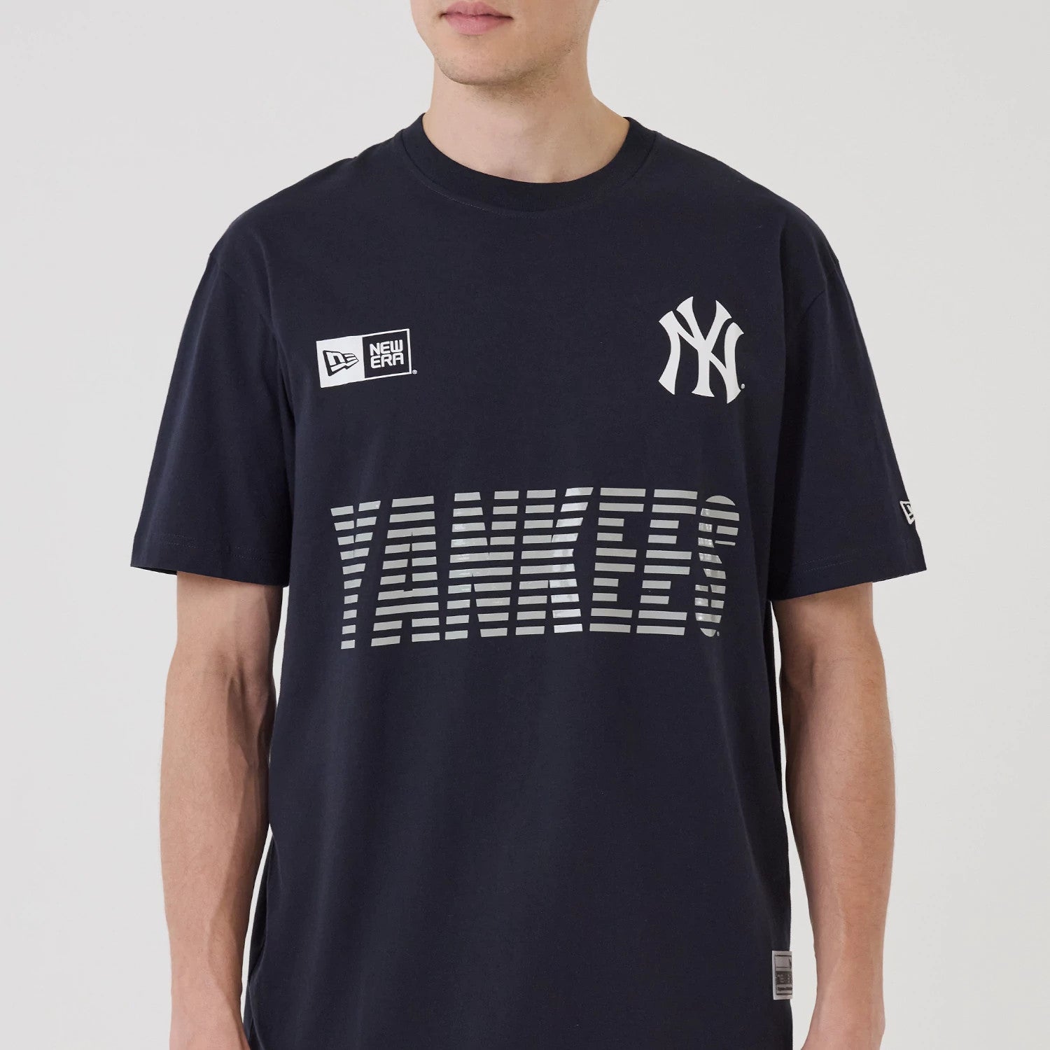 The model is wearing this MLB Match New York Yankees T-Shirt in navy. 5