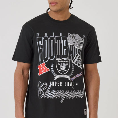 The model is wearing this NFL Sport Classic Las Vegas Raiders T-Shirt in black. 4