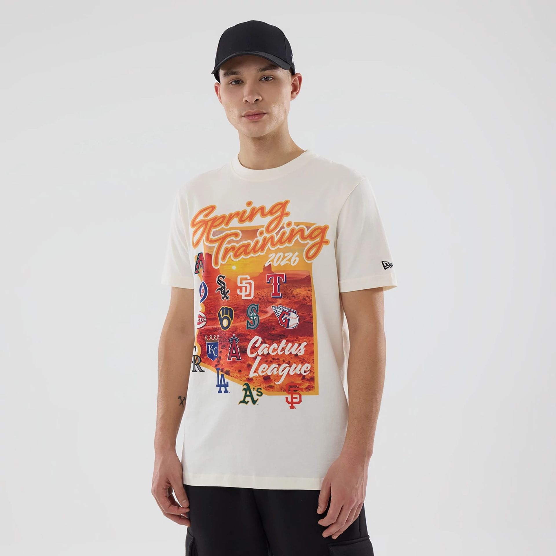 MLB Spring Training 2026 Cactus League Logo Cream T-Shirt | NEC EU