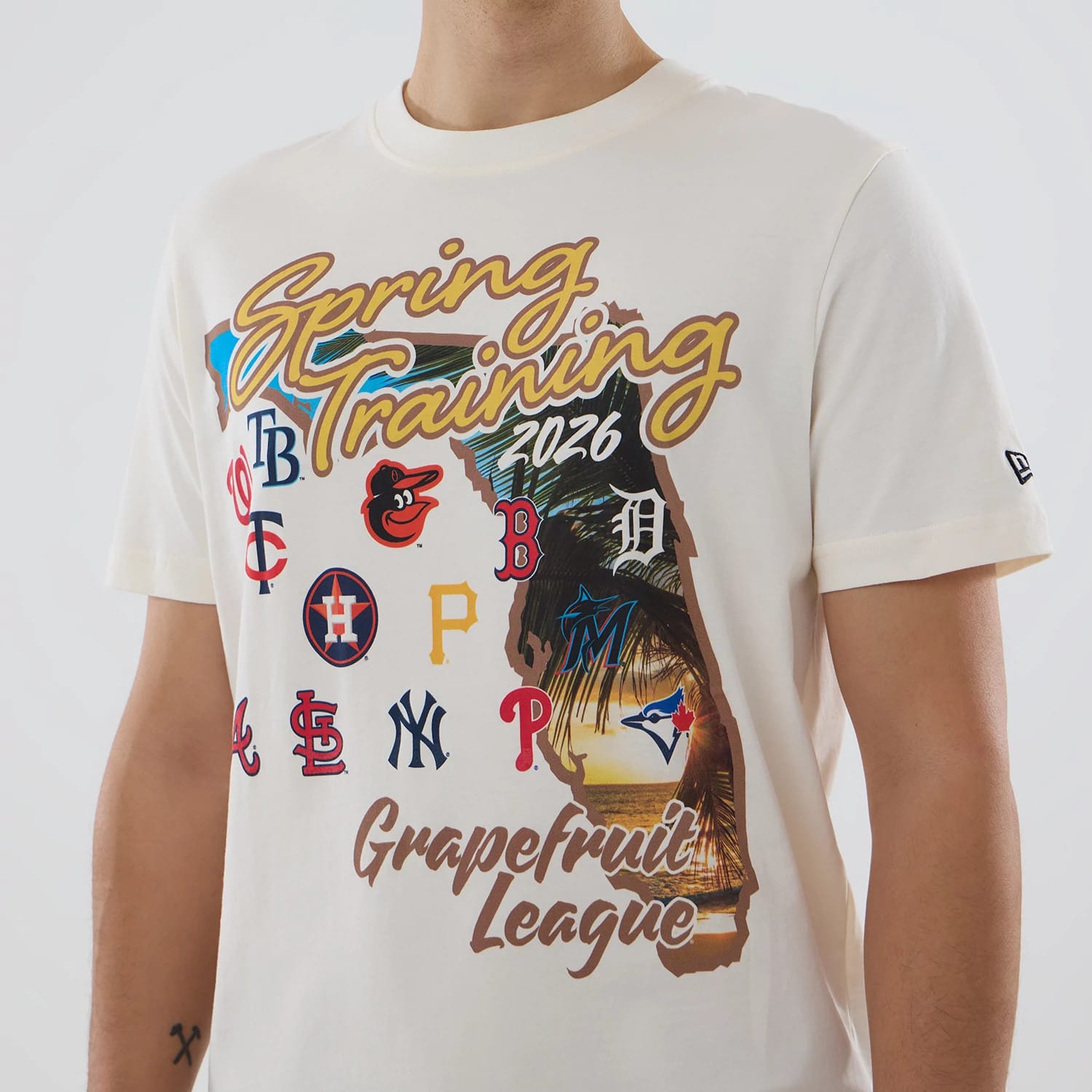 MLB Spring Training 2026 Grapefruit League Logo Cream T-Shirt | NEC EU