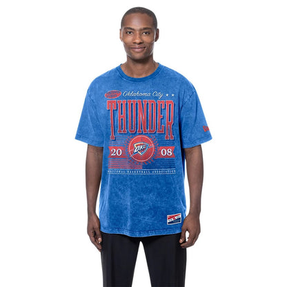 The model is wearing this NBA Oklahoma City Thunder T-Shirt in blue. 5