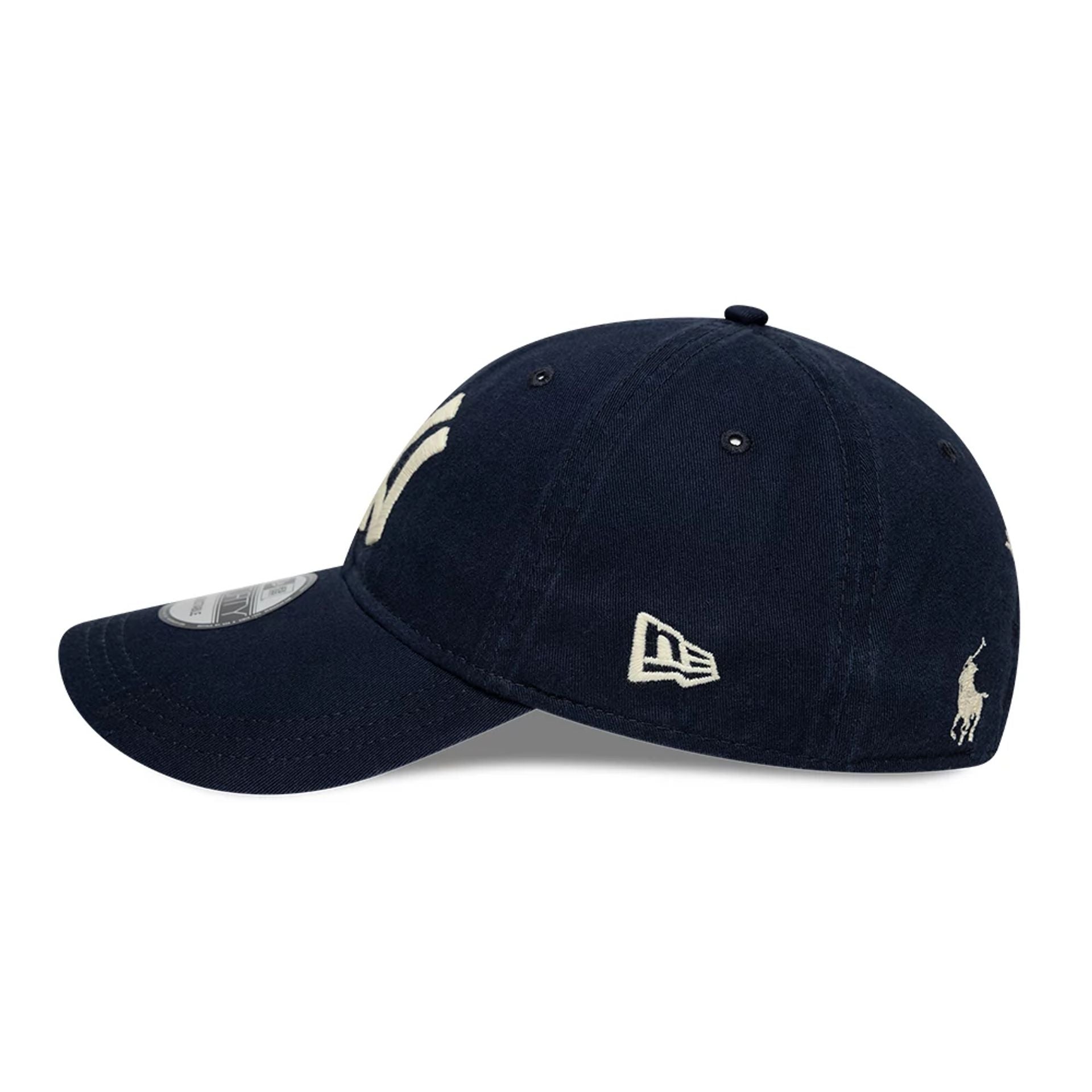 This is a New York Yankees Ralph Lauren x MLB Navy Long Visor 9FORTY Adjustable Cap 5