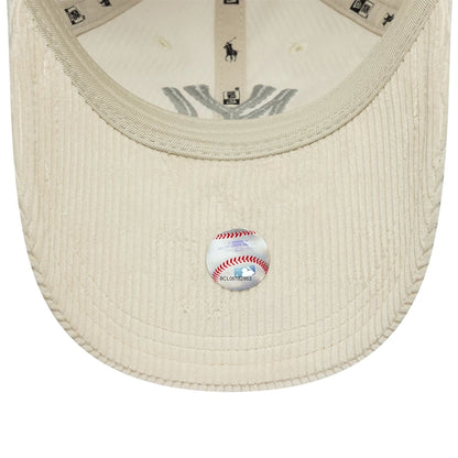 This is a New York Yankees Ralph Lauren x MLB Cord Open Beige Long Visor 9FORTY Adjustable Cap 7