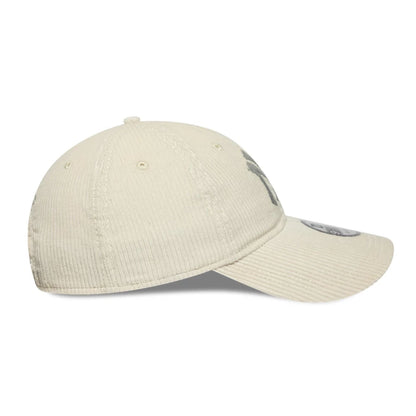 This is a New York Yankees Ralph Lauren x MLB Cord Open Beige Long Visor 9FORTY Adjustable Cap 6