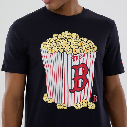 The model is wearing this MLB Popcorn Boston Red Sox T-Shirt in navy. 4