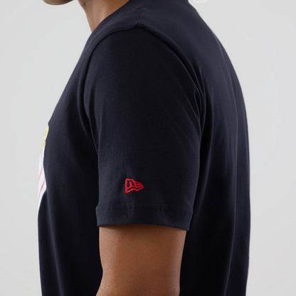 The model is wearing this MLB Popcorn Boston Red Sox T-Shirt in navy. 5
