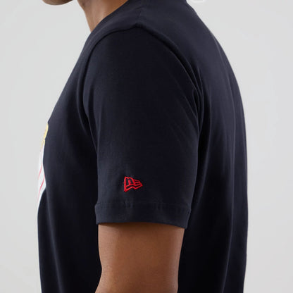 The model is wearing this MLB Popcorn Boston Red Sox T-Shirt in navy. 5