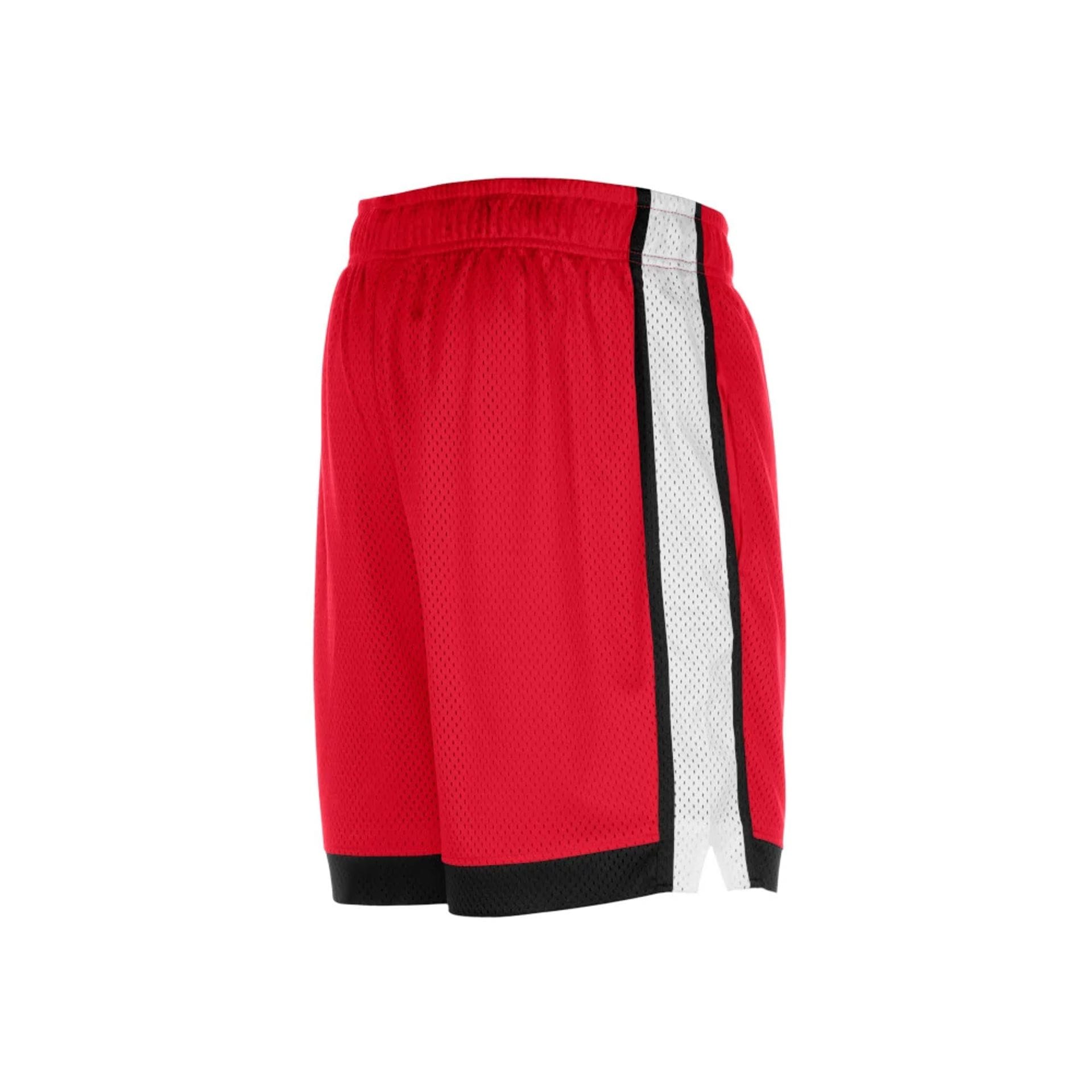 The model is wearing these NFL Kansas City Chiefs Mesh Shorts in red. 2